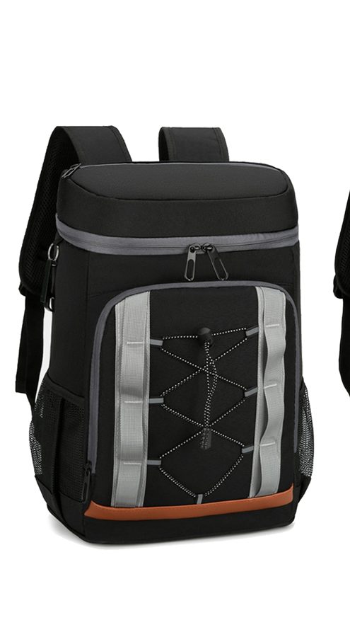 Black insulated cooler backpack